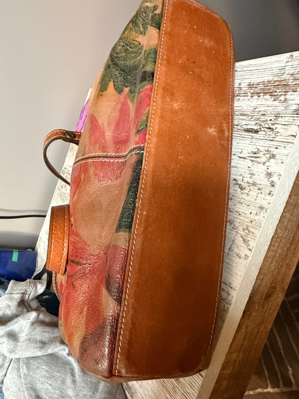 Patrica Nash Floral Print Leather Shoulder Bag in Multicolor - Picture 10 of 12